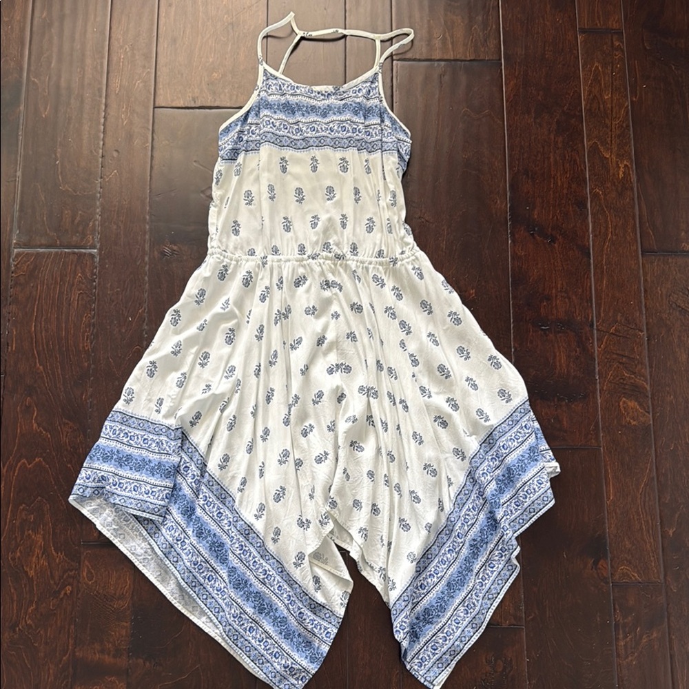 Blue and White Dress